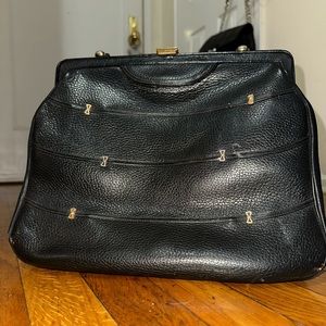 Vintage Leather Continental Handbag Made in USA 1950s Vintage